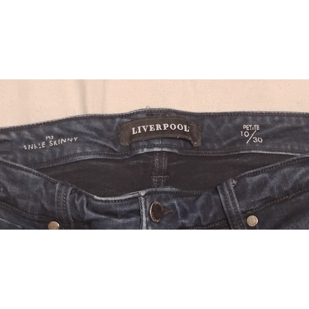 Liverpool Los Angeles Abby Ankle Skinny Jeans Petite 10/30P Stone Wash Stretch - Picture 2 of 9